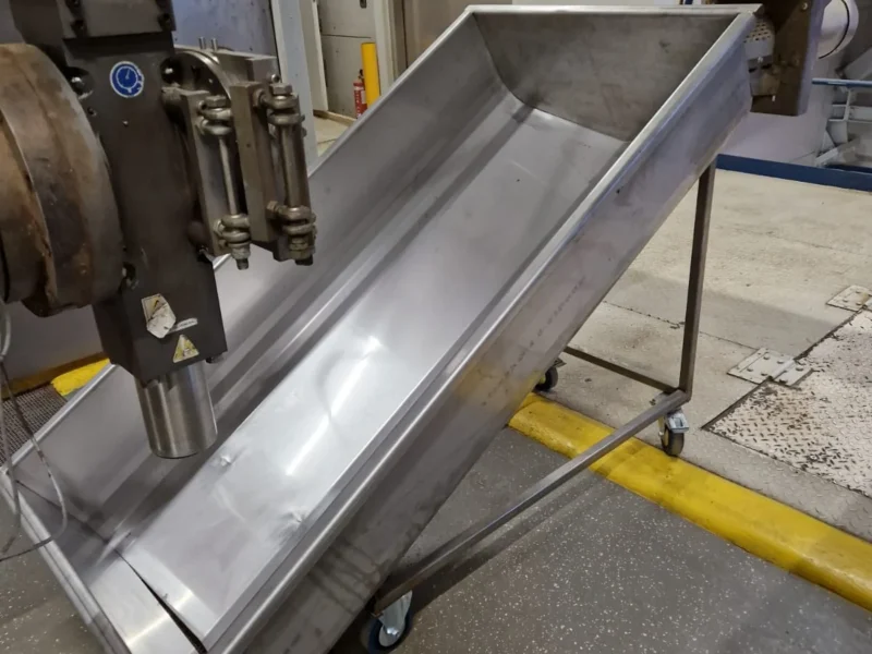 Opvangkuip op wielen in inox