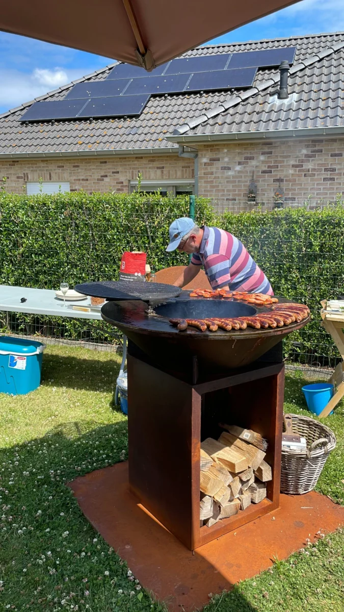 Cortenstaal BBQ met houtopslag