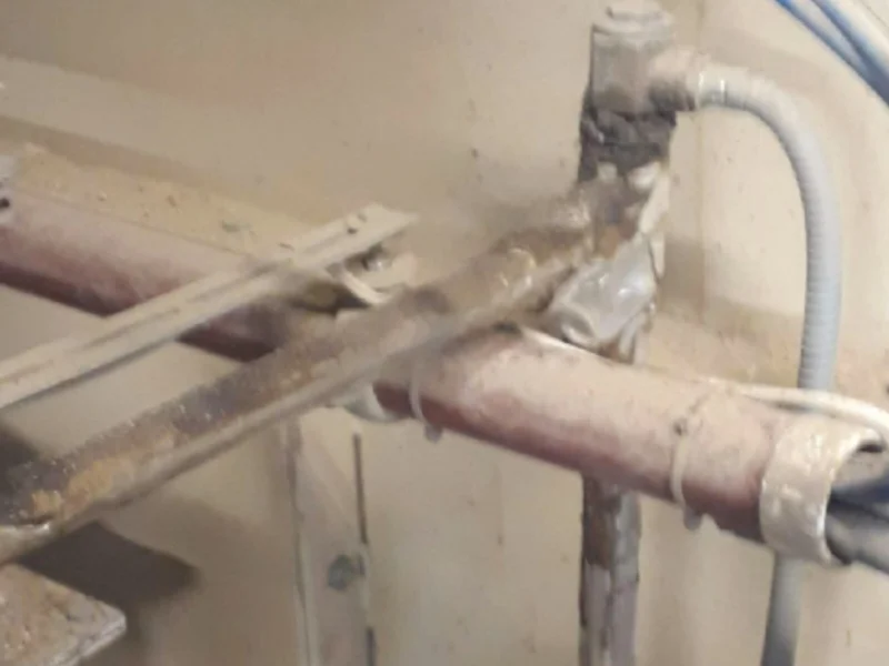 Detail van een pneumatische cilinder met leidingen in een productiemachine